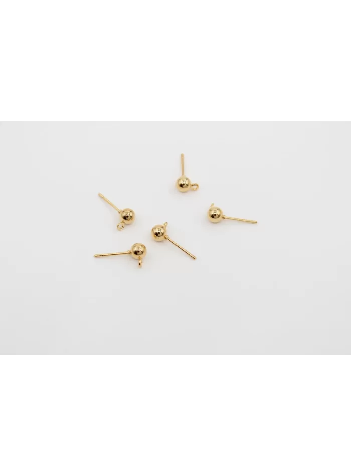 Altın Kap. 6mm Top Çivi Küpe