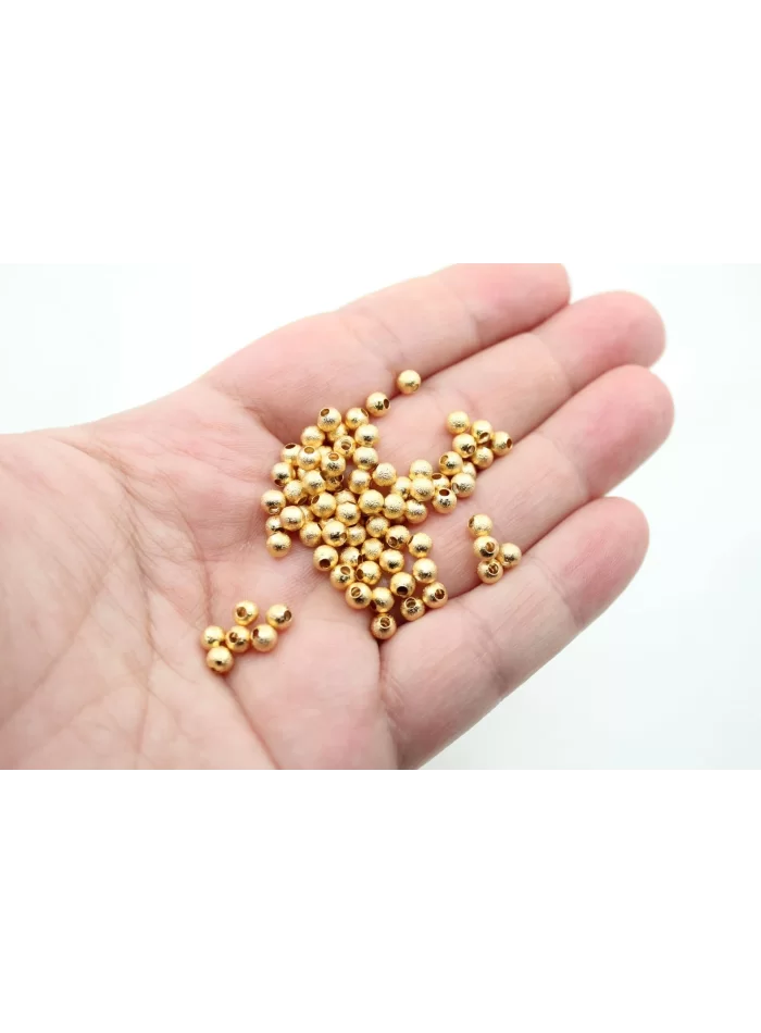 Altın Kaplama 4mm Pütürlü Top
