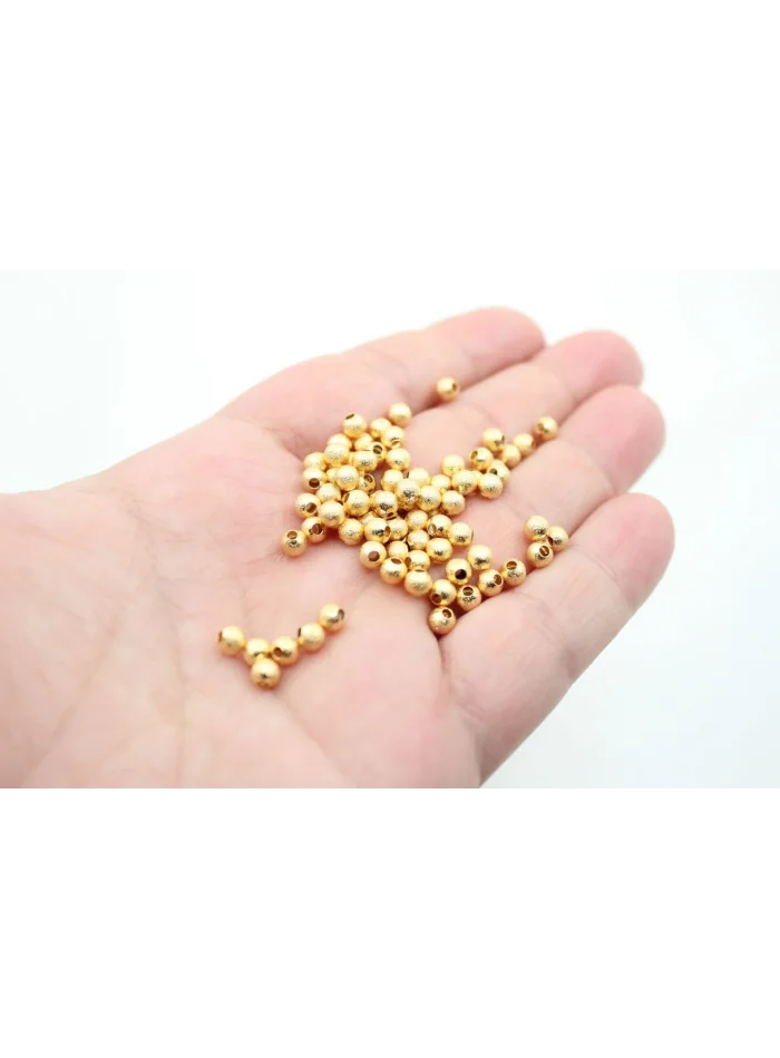 Altın Kaplama 4mm Pütürlü Top