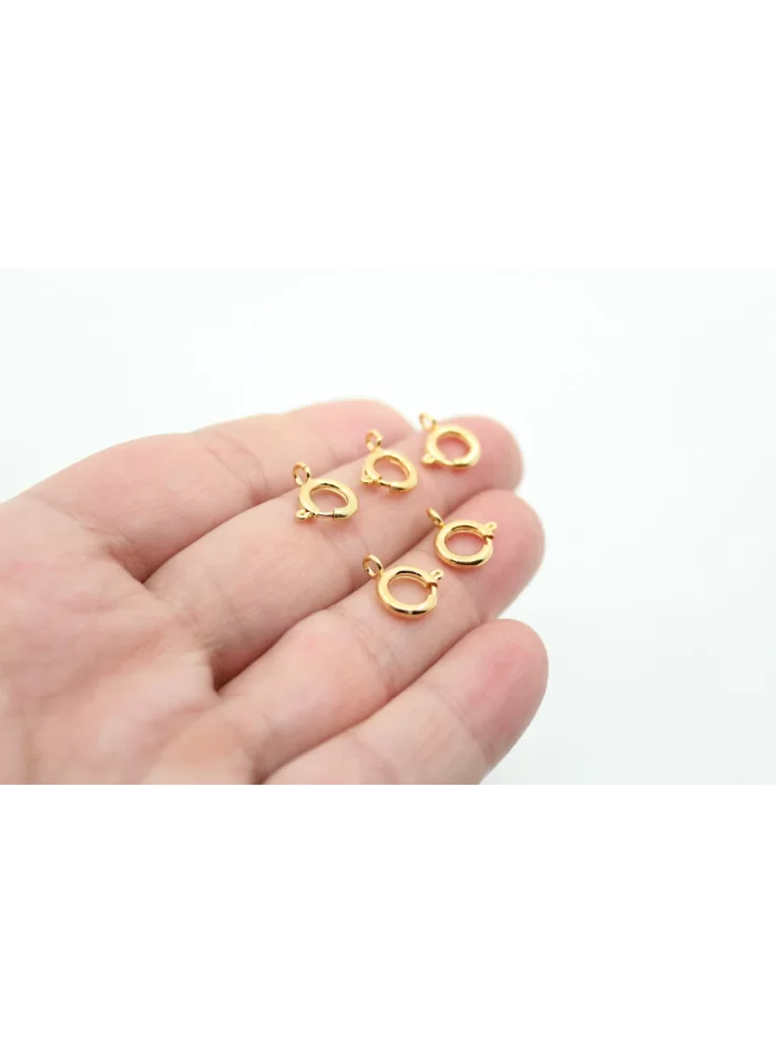 Altın Kaplama Büyük Yuvarlak Kilit 8mm