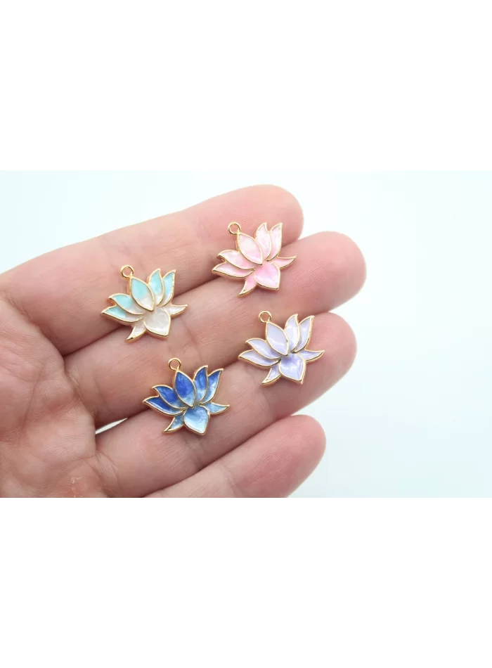 Altın Kaplama Mineli Lotus Çiçeği
