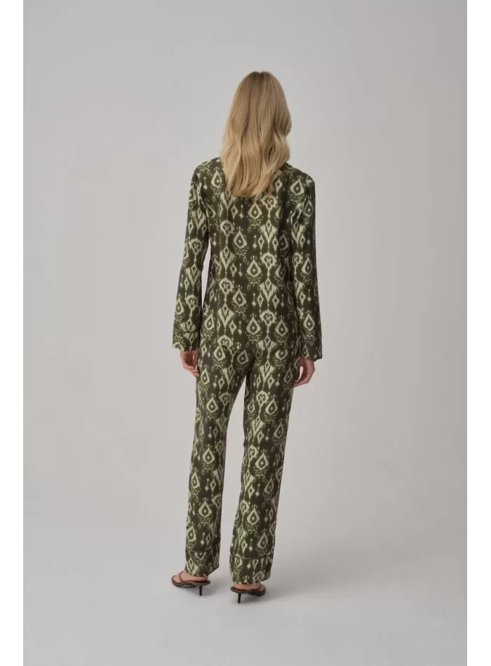 AMY Şık ve Rahat Kadın Pijama Takımı Yeşil