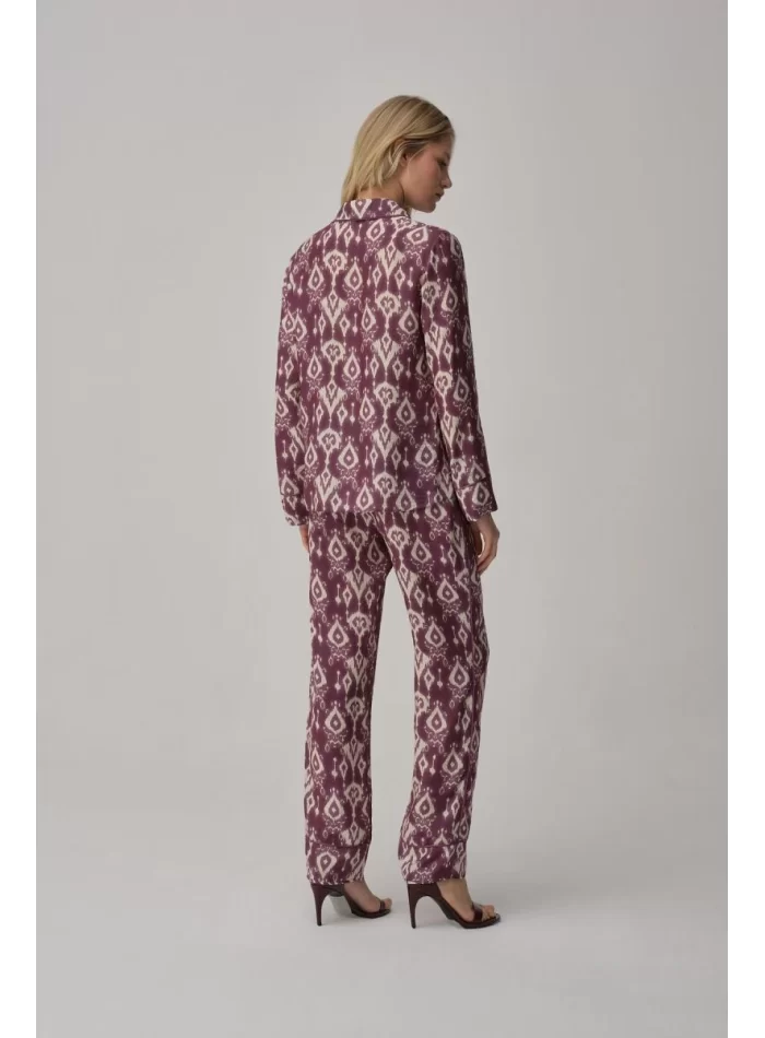 AMY Şık Rahat Kadın Pijama Takımı Mor Renk