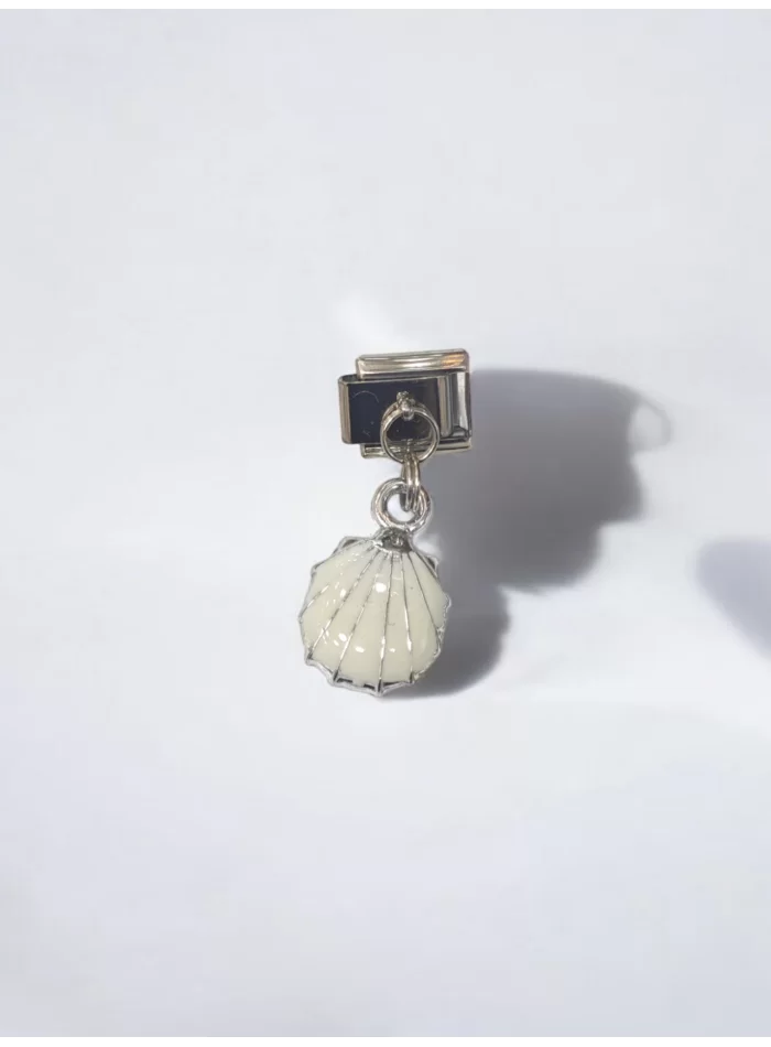 Beyaz İstiridye Detaylı Sallantılı İtalyan Charm