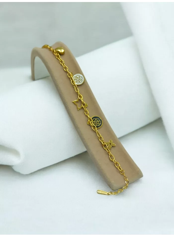 Çelik Charmlı Bileklik Model