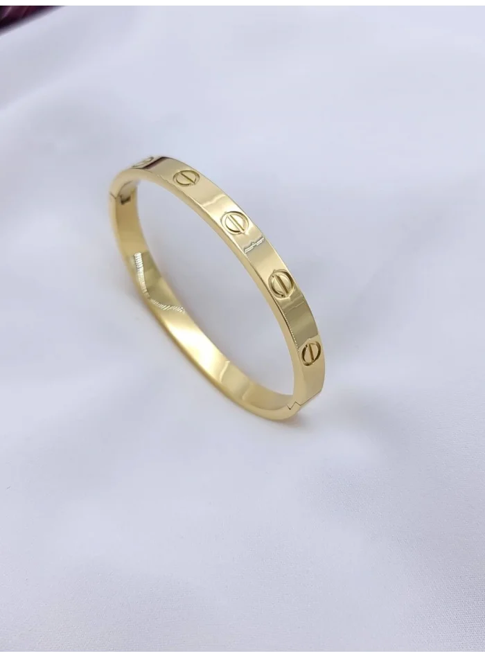 Çelik Düz Bilezik Gold Renk