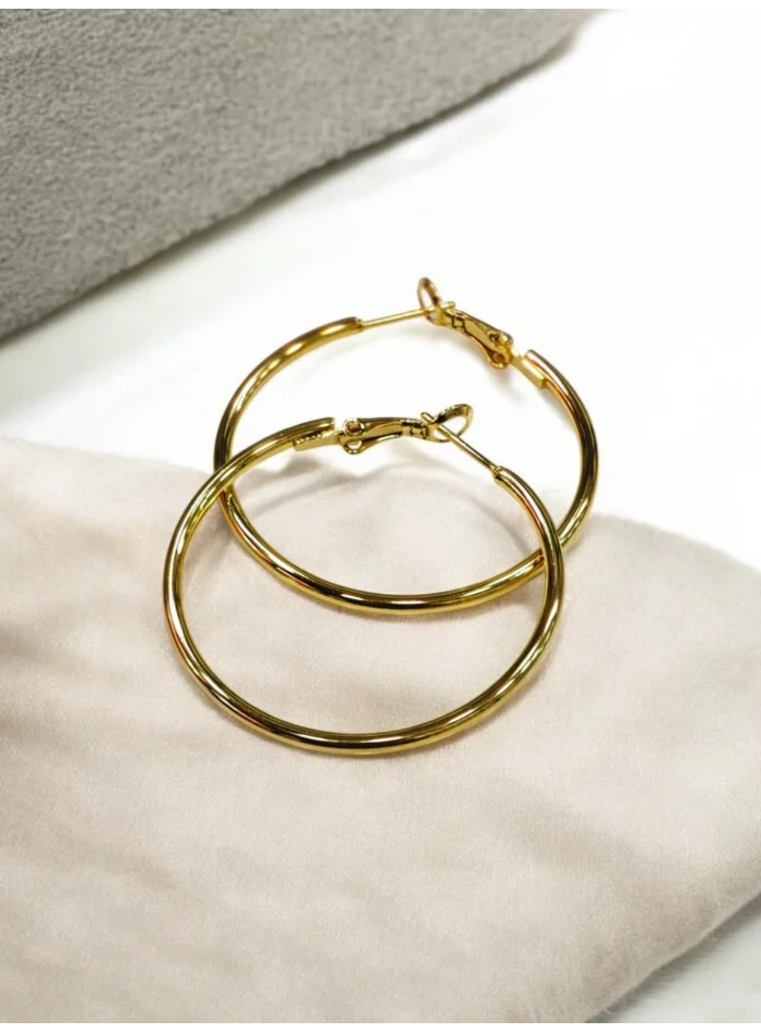 Çelik Halka Küpe Oval 3 Cm