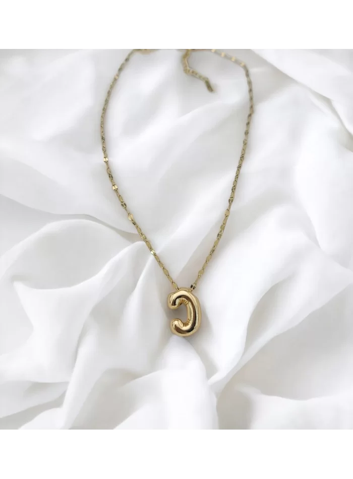Çelik Harf Kolye Gold C