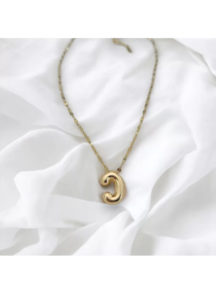 Çelik Harf Kolye Gold C