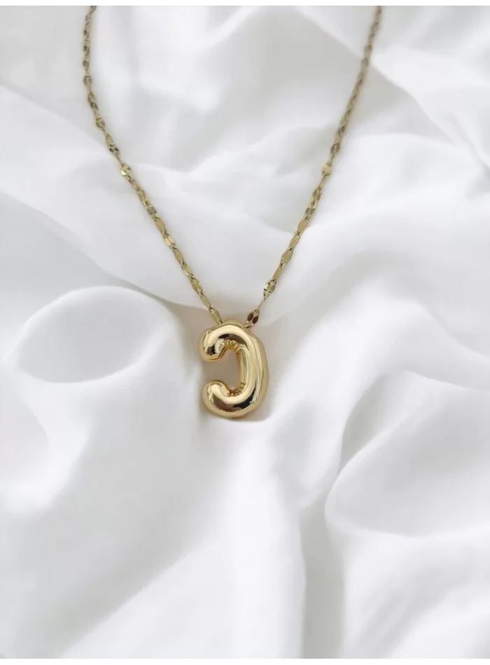 Çelik Harf Kolye Gold C