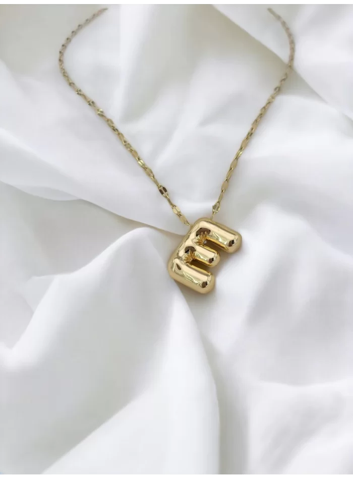Çelik Harf Kolye Gold E
