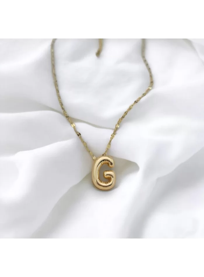 Çelik Harf Kolye Gold G