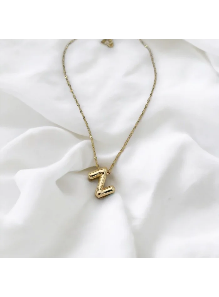 Çelik Harf Kolye Gold Z
