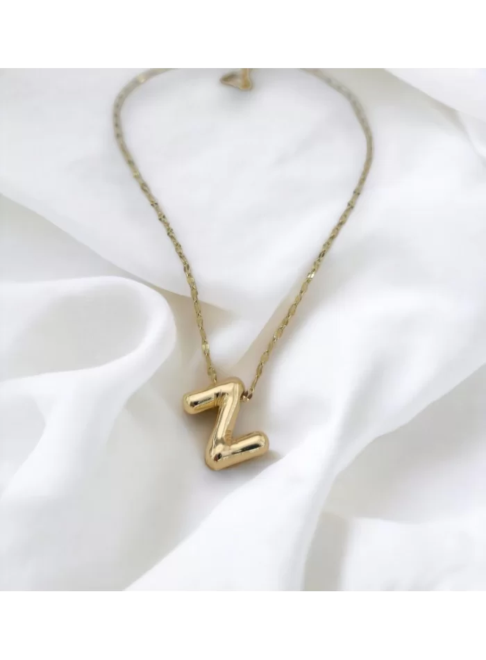 Çelik Harf Kolye Gold Z
