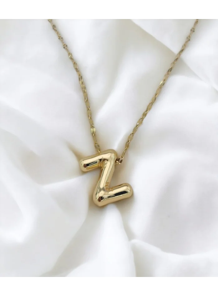 Çelik Harf Kolye Gold Z