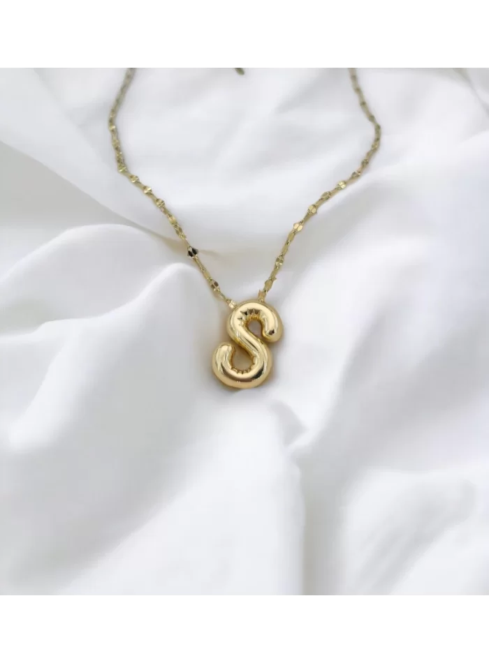 Çelik Harf Kolye S Gold