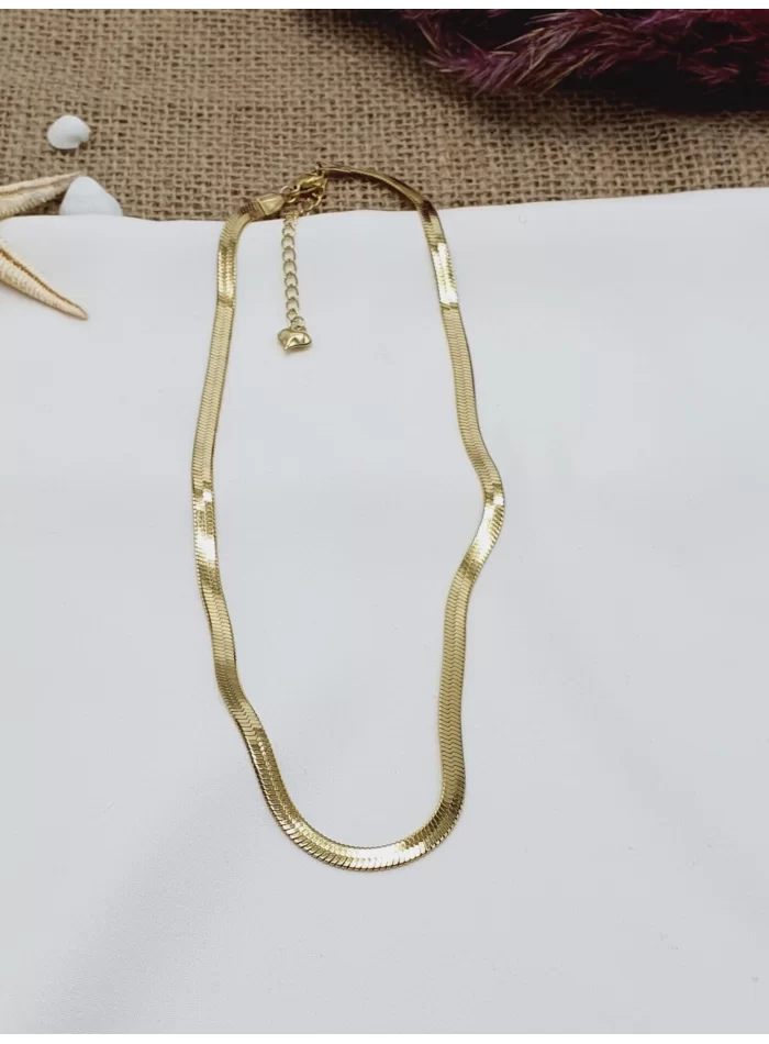 Çelik İtalyan Zinciri Kolye Gold Renk 60cm