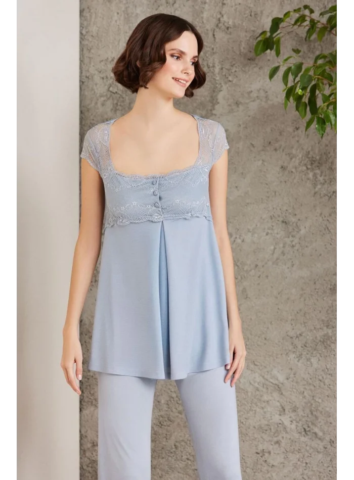 Kaliteli Şık Mist Renkli 3Lü Pijama Takımı