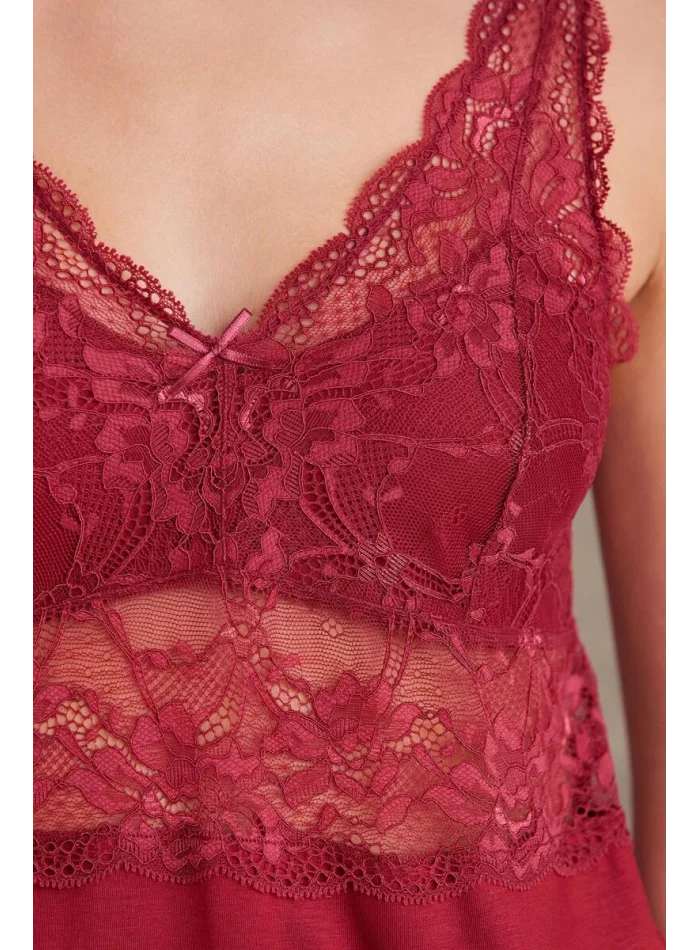 Kaliteli Şık Bordo 3Lü Pijama Takımı