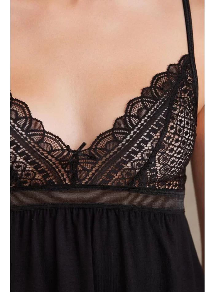 Kaliteli Şık Siyah 3Lü Pijama Takımı