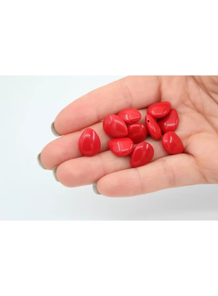 Flat Drop Boncuk Kırmızı 25gr