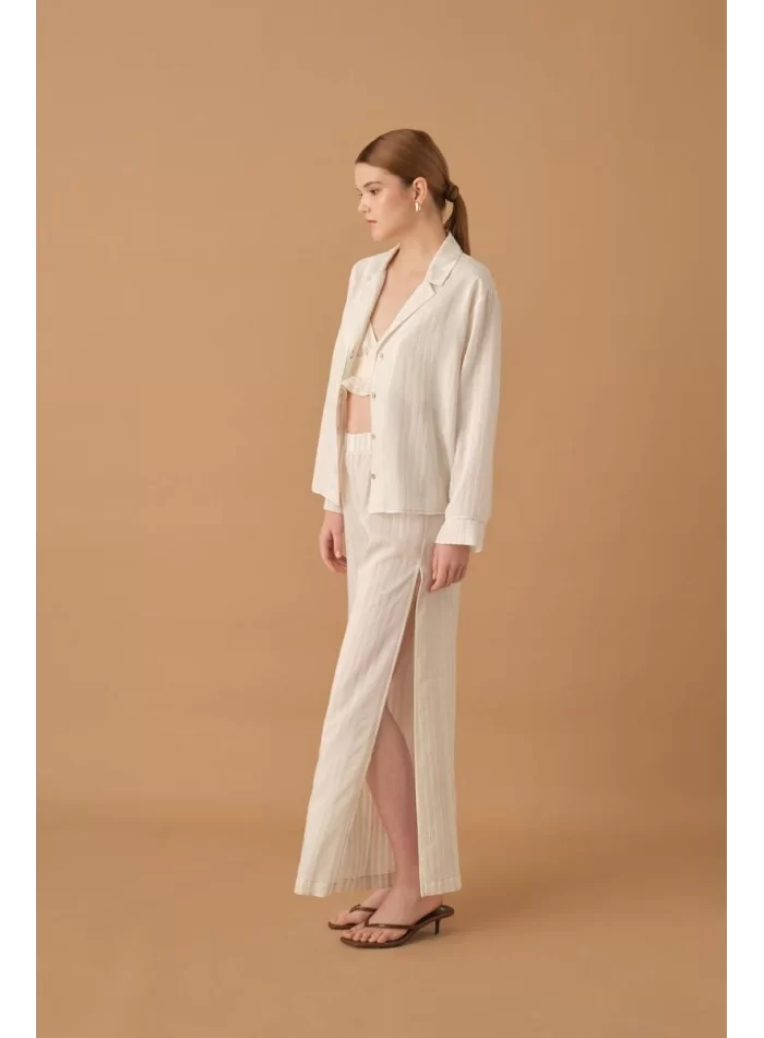 FLEUR Şık ve Rahat Braletli Kadın Pijama Takımı - Neutral