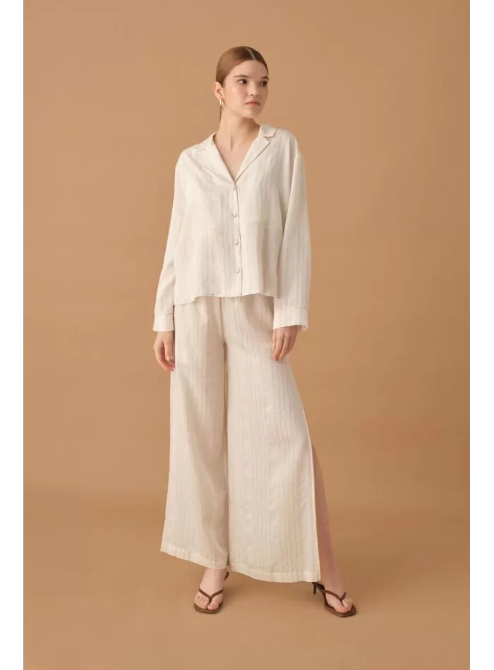 FLEUR Şık ve Rahat Braletli Kadın Pijama Takımı - Neutral