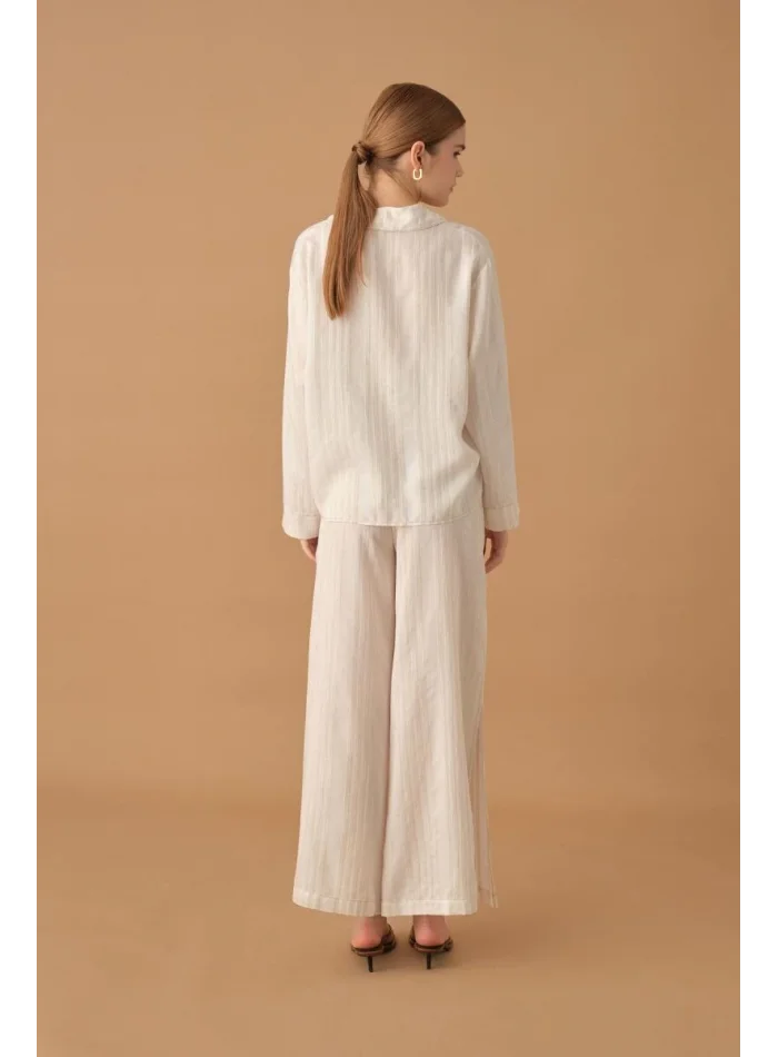 FLEUR Şık ve Rahat Braletli Kadın Pijama Takımı - Neutral