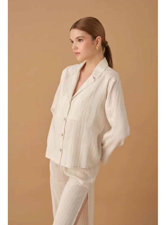FLEUR Şık ve Rahat Braletli Kadın Pijama Takımı - Neutral