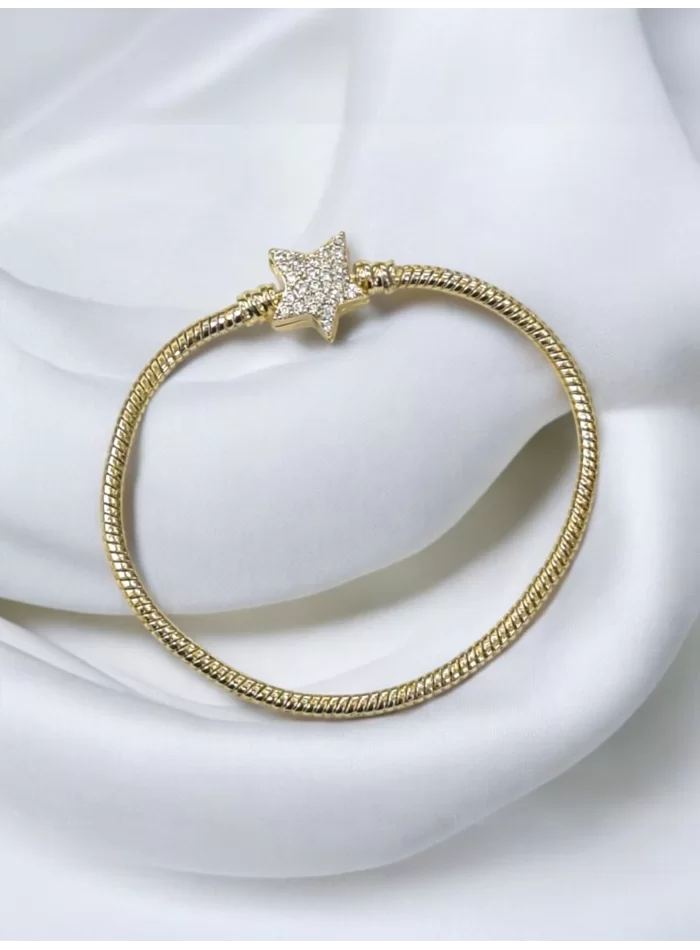 Gold Renk Yıldız Detaylı Bileklik