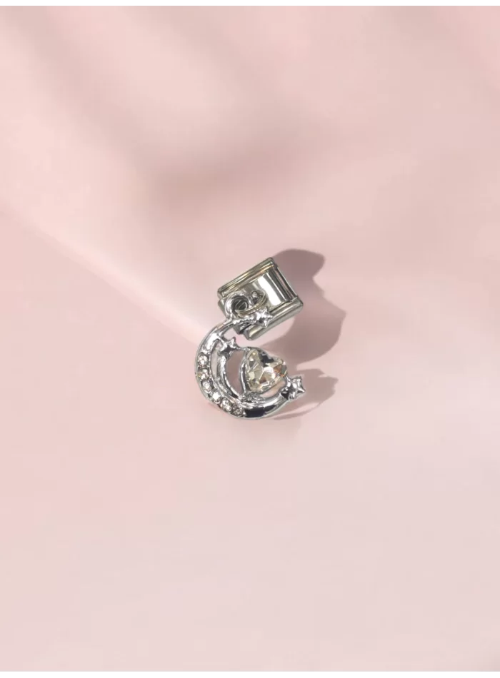 Hilal Kalp Detaylı Sallantılı İtalyan Charm