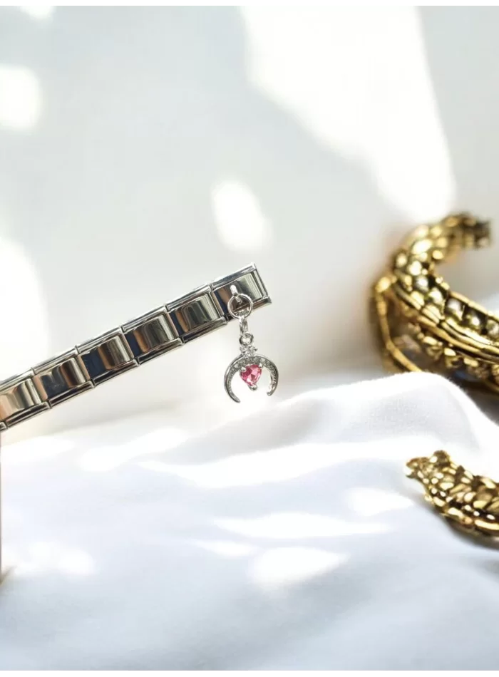 Hilal ve Kalp Figürlü İtalyan Charm