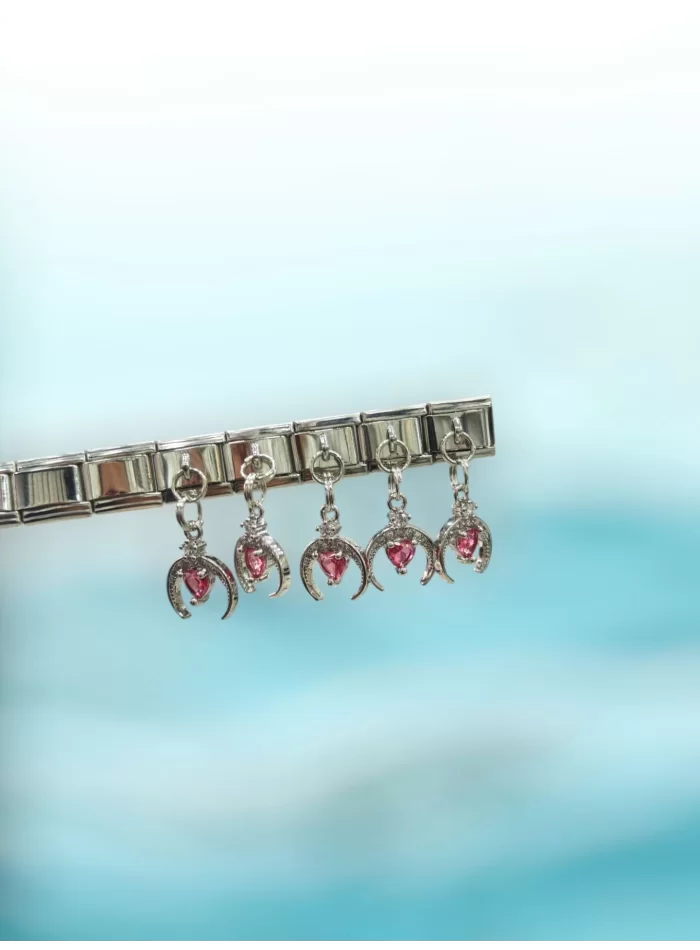 Hilal ve Kalp Figürlü İtalyan Charm