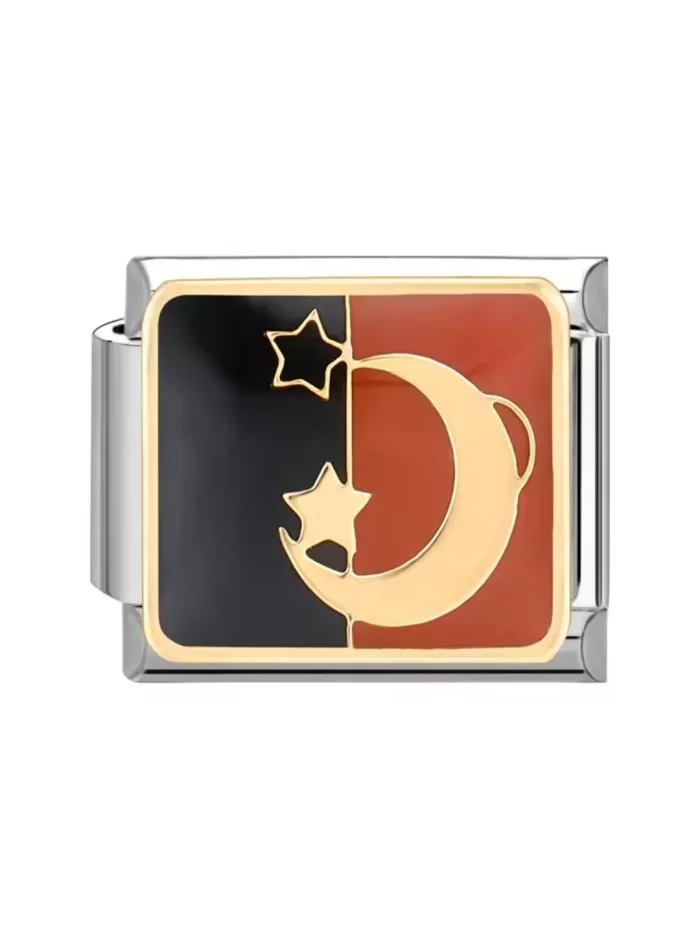 Hilal ve Yıldız Desenli İtalyan Charm