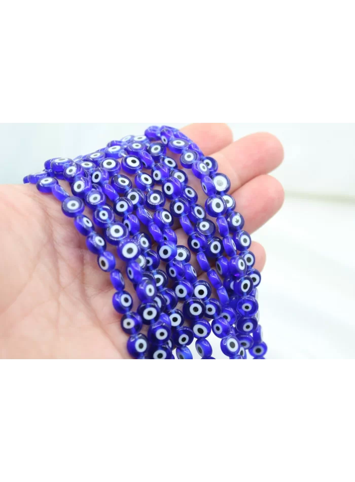 İpe Dizili 8mm Lacivert Nazar