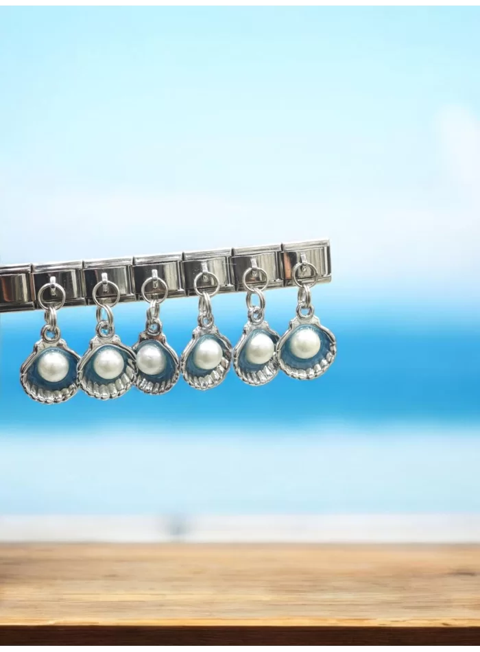 İstiridye Detaylı Sallantılı İtalyan Charm
