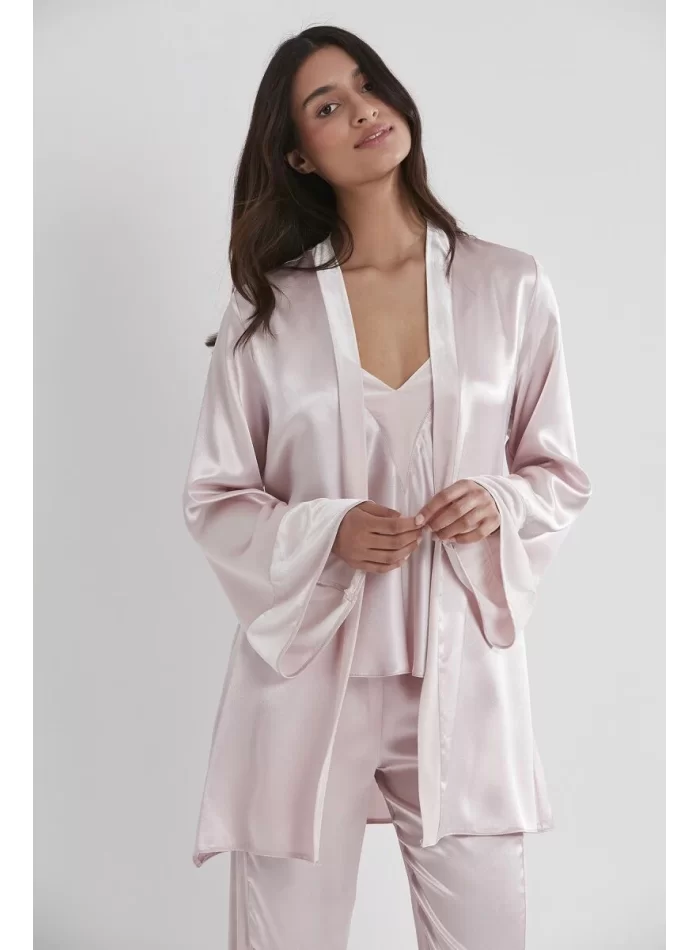 Kaliteli Şık Kadın Pijama Takımı - Pudra Renk