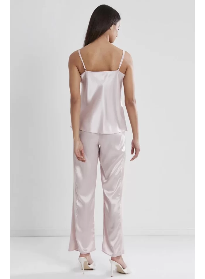 Kaliteli Şık Kadın Pijama Takımı - Pudra Renk