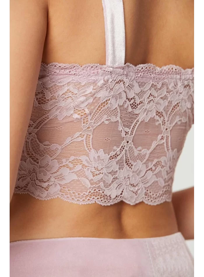 Kaliteli Şık Kadın Crop Pijama Takımı - Rose Renk