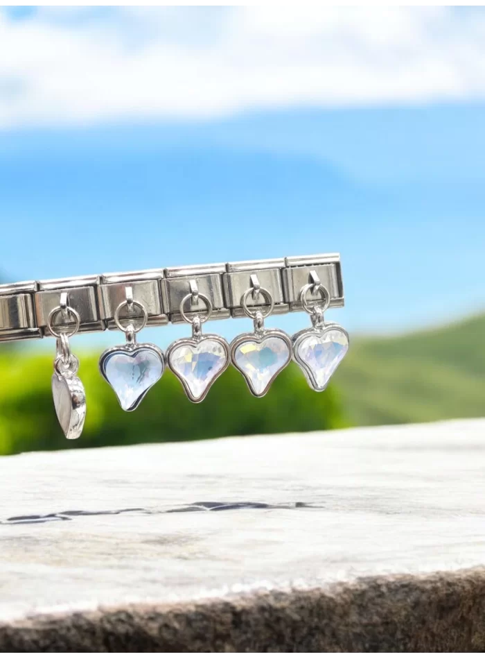 Kalp Detaylı Sallantılı İtalyan Charm