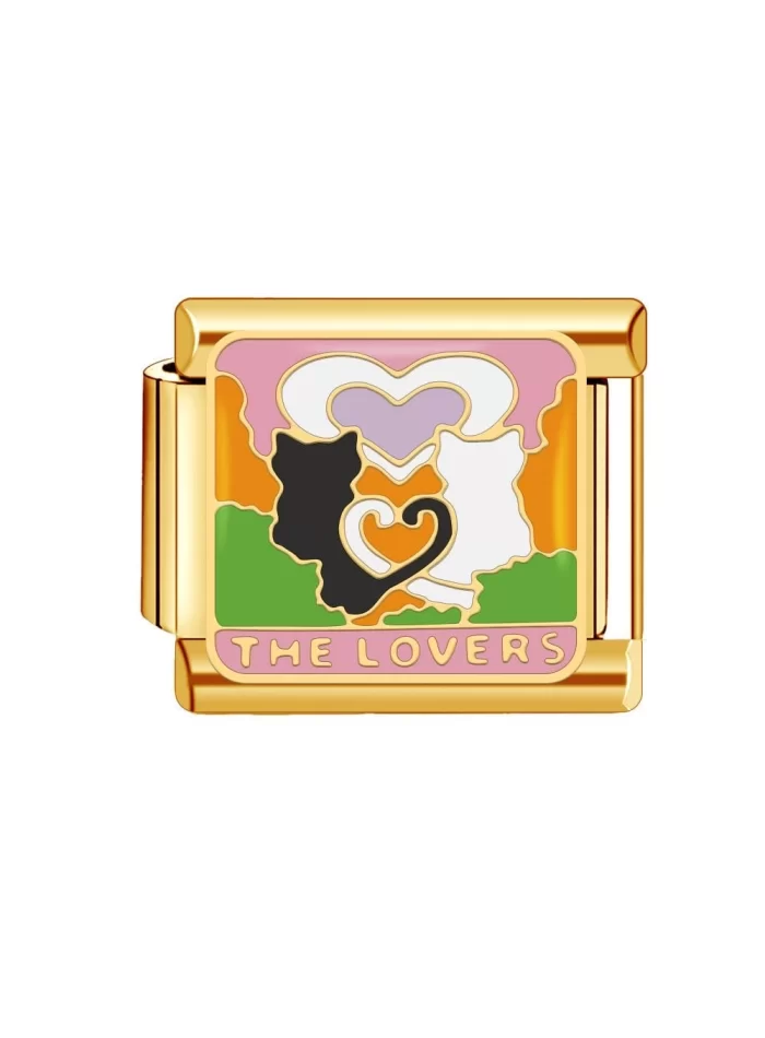 Kedi Desenli Gold Charm XV1