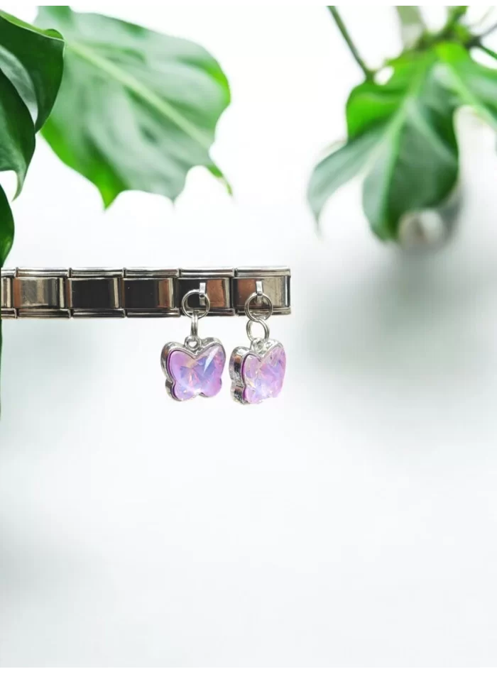 Kelebek Detaylı Sallantılı İtalyan Charm
