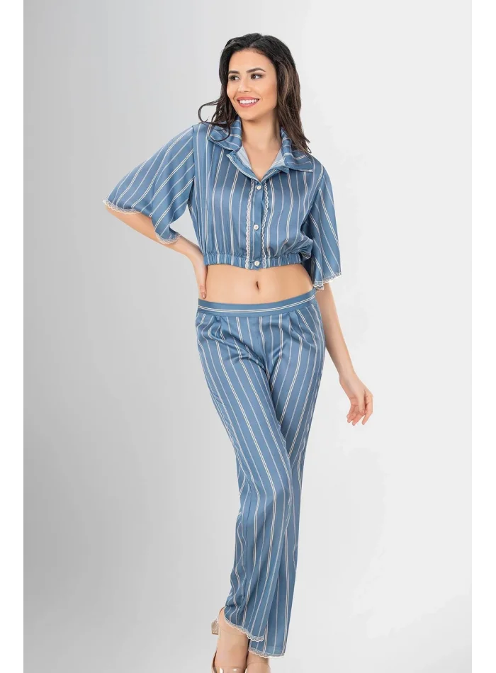 Kaliteli Şık Desenli 2li Pijama Takımı