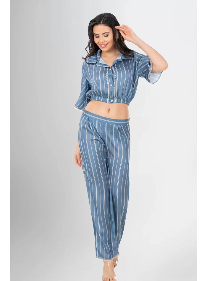 Kaliteli Şık Desenli 2li Pijama Takımı