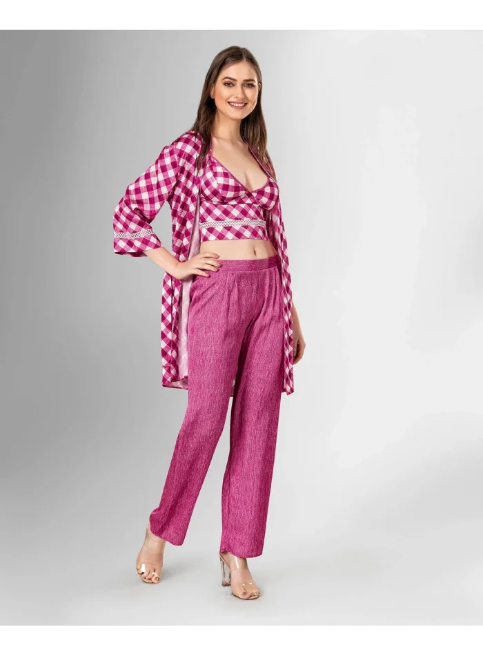 Kaliteli Şık 3lü Pijama Takımı