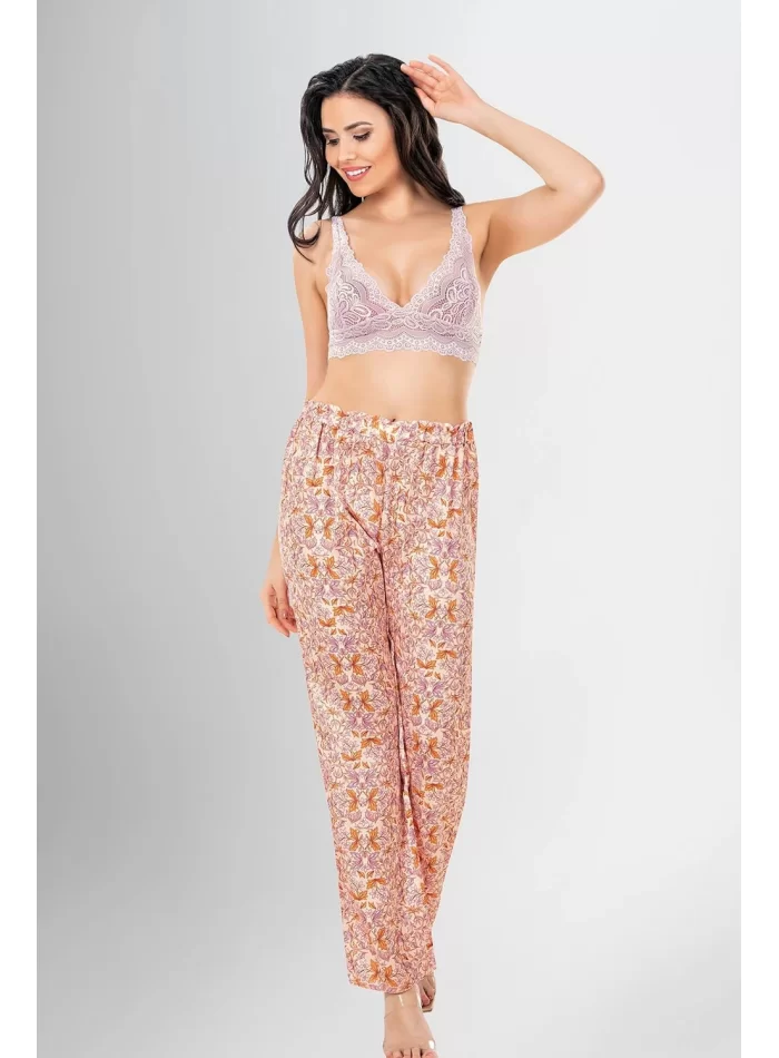 Kaliteli Şık 1950 Stili Desenli Pijama Takımı