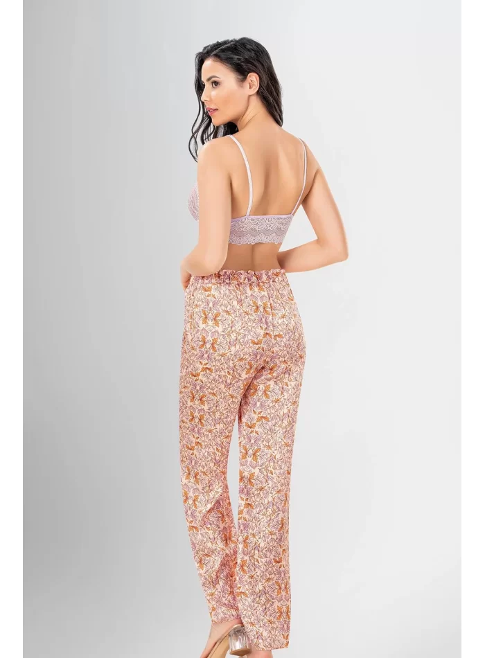 Kaliteli Şık 1950 Stili Desenli Pijama Takımı