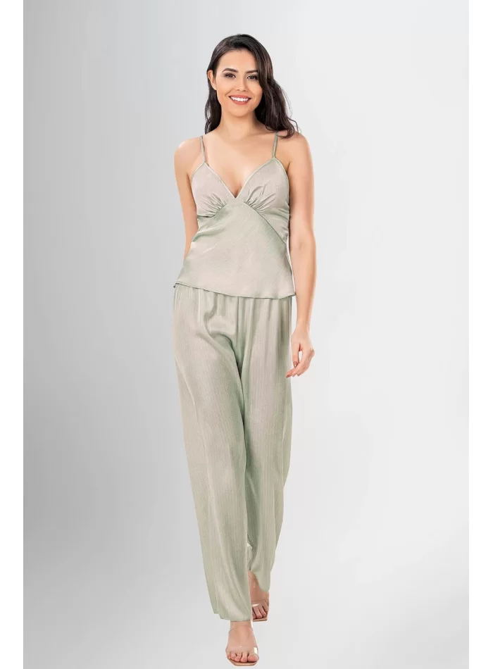Desenli Şık Kaliteli 3lü Pijama Takımı