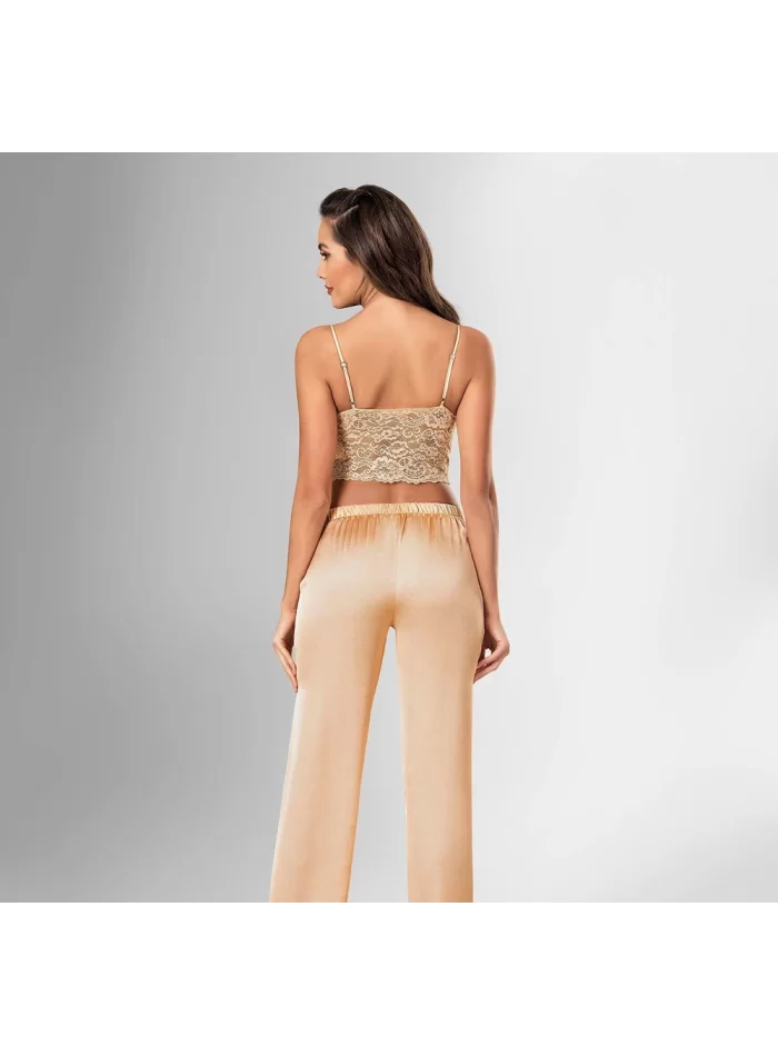 Kaliteli Şık 3lü Gold Pijama Takımı