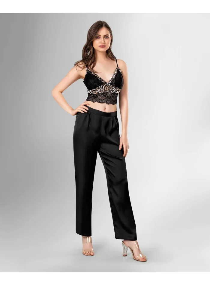Leopar Şık Kaliteli 3lü Pijama Takımı
